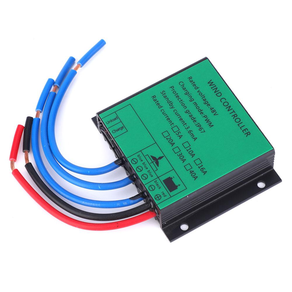 Waterdichte Wind Generator Controller Pwm Aluminium Legering Met Light-Emitting Diode 48V 600W 15A