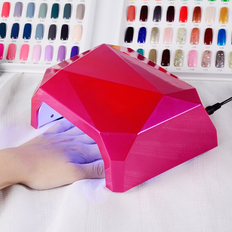 Sun 36W, lámpara de uñas UV y LED mejorada con diamantes para uñas, lámpara de uñas en forma de diamante, curado para esmalte de uñas en Gel UV