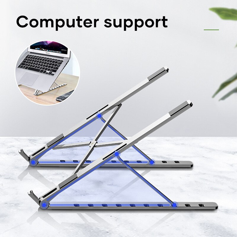 Ergonomic Foldable Portable Adjustable Laptop Tablet Stand Laptop Holder Riser Computer Stand For Computer Laptop Tablet Stands
