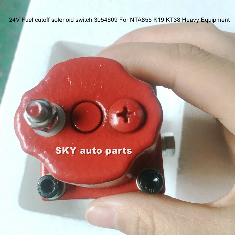 24V Fuel cutoff solenoid valve assy 3054609 For NTA855 K19 KT38 Heavy Equipment