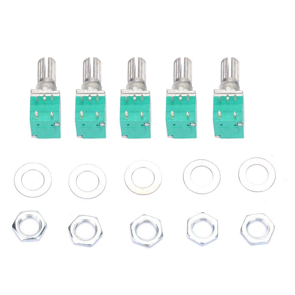 5 teile/los RV097NS Potentiometer 5K 10K 20K 50K 100K 500K Mit Schalter 5Stift Welle 15mm Audio- Verstärker Einstellbar Potentiometer