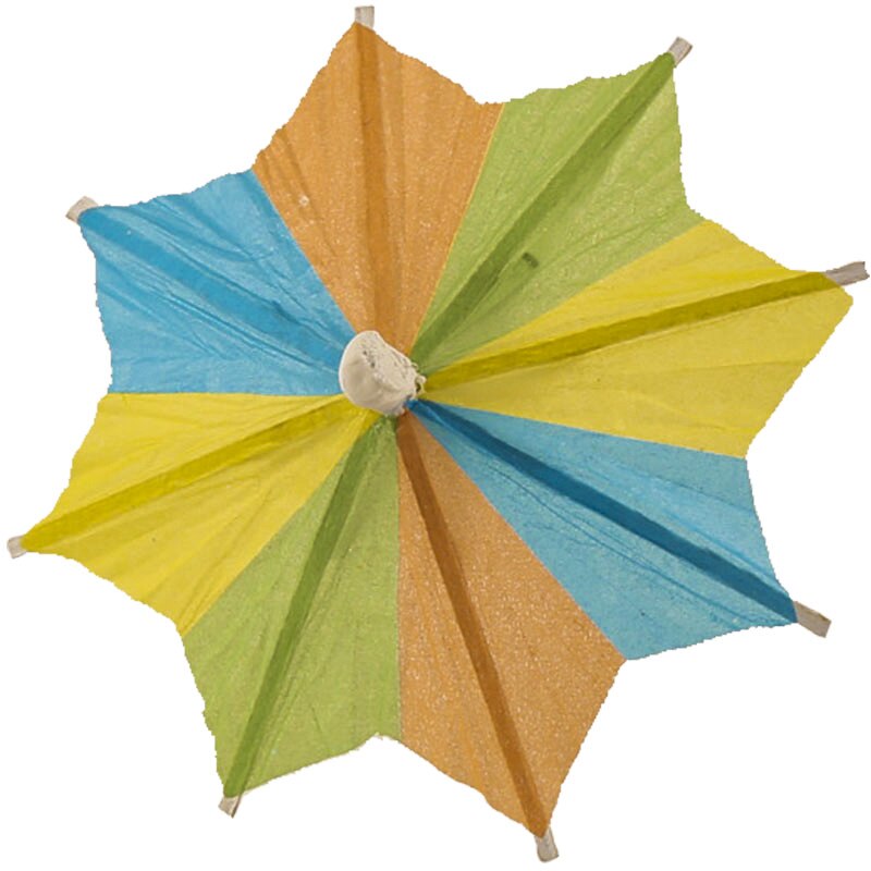 80 Stks/doos Diy Cocktail Parasols Papier Paraplu Retro Mini Gemengde Heldere Kleur Hawaiian Beach Party Decor Sap Drinken Decoratie