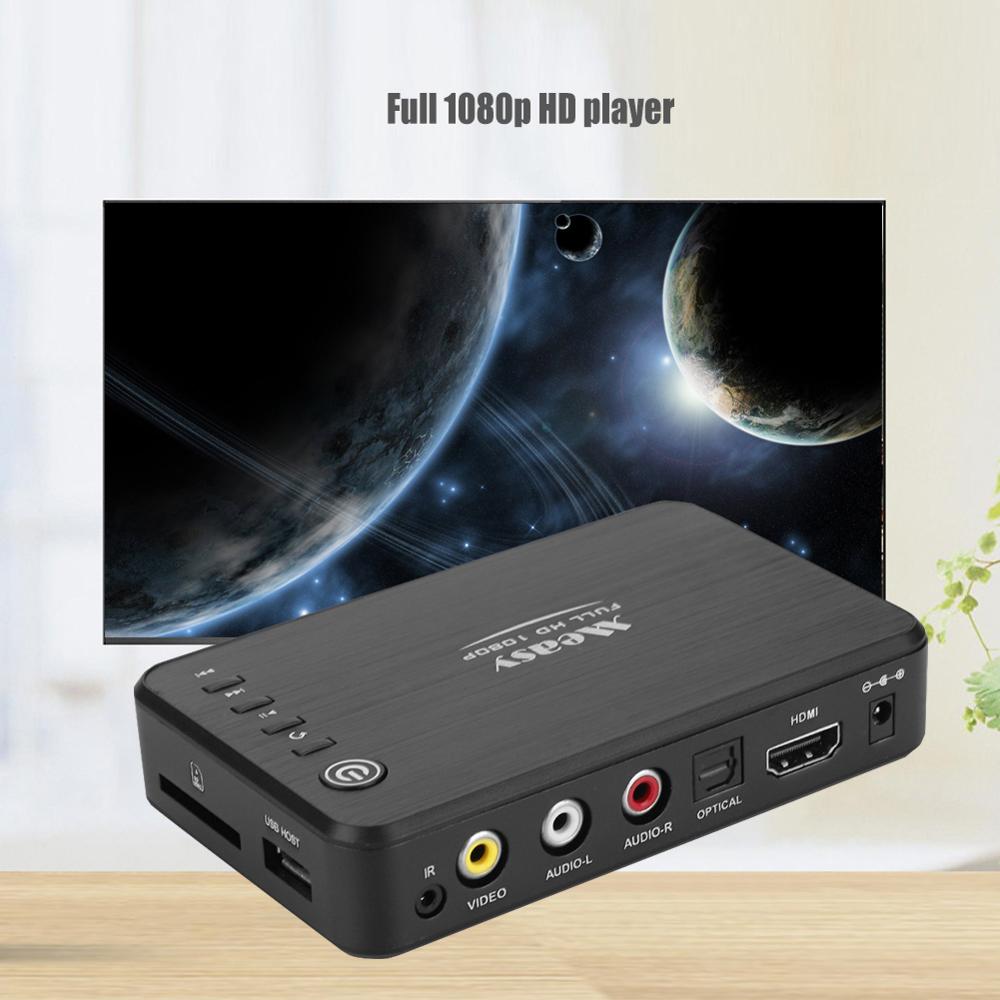 Measy A1HD Full HD Media Player Multimedia Portable 3D Hard Disk 1080P HD Video Audio Player Support USB and SD Card 100-240V