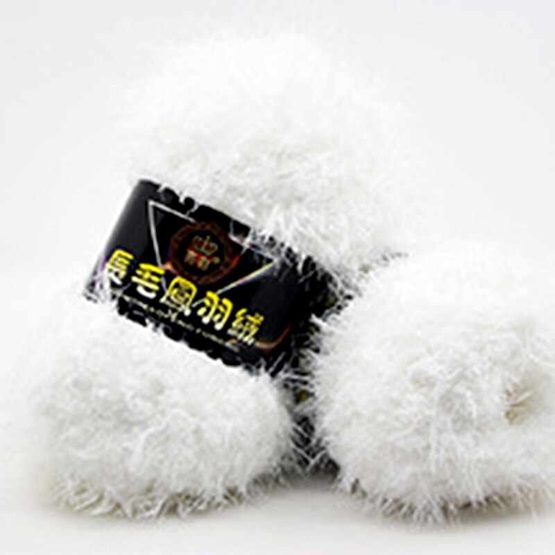 Fil de laine Long en peluche, couleur unie, Double tricot, Crochet, fil de lait, bricolage, Crochet, corail, cachemire, pour chapeau, écharpe, chaussettes: WHITE