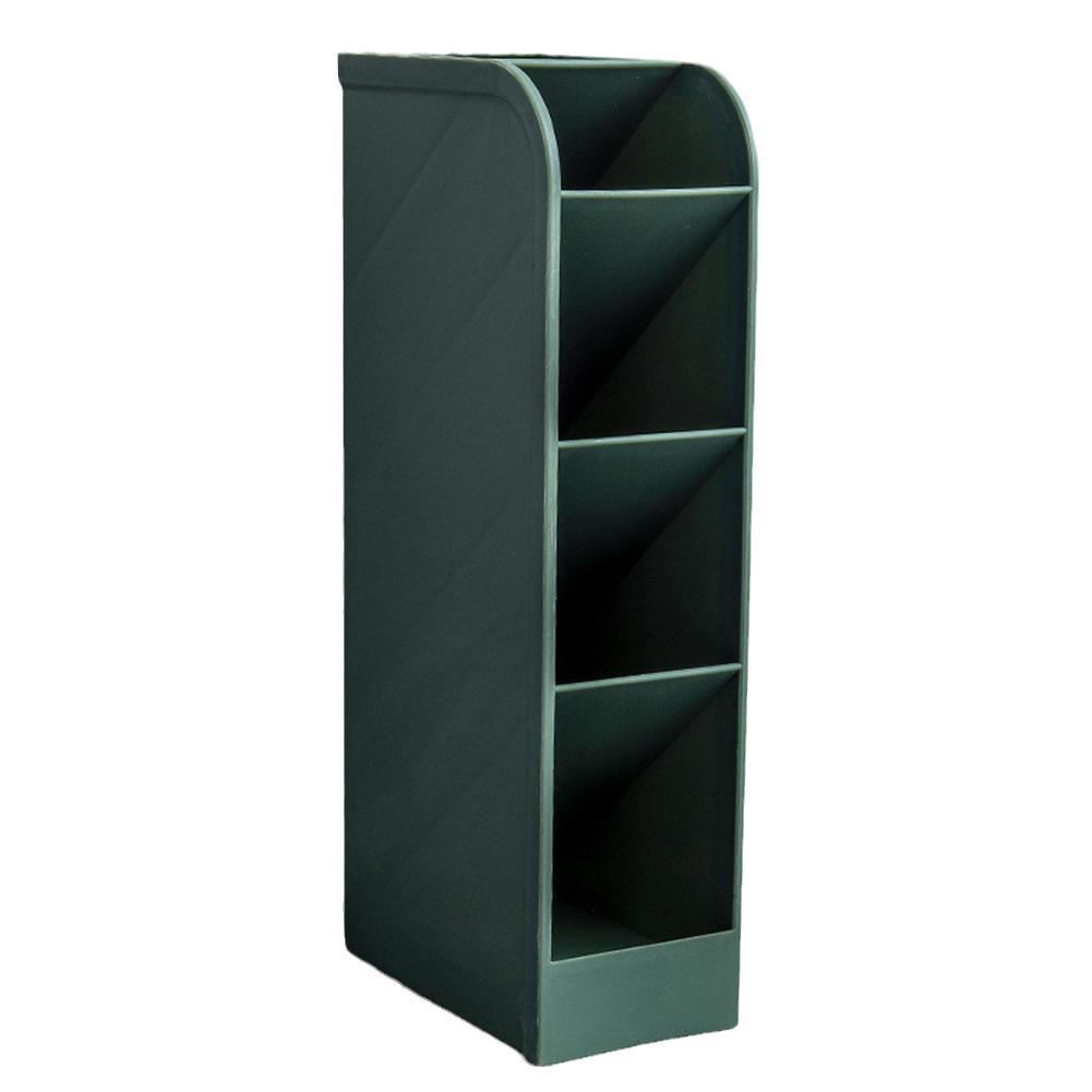 Desktop Organizer Pen Holder Kawaii 4 Gird Desk Makeups Pencil Storage Stand Box School Office Stationery Supplies