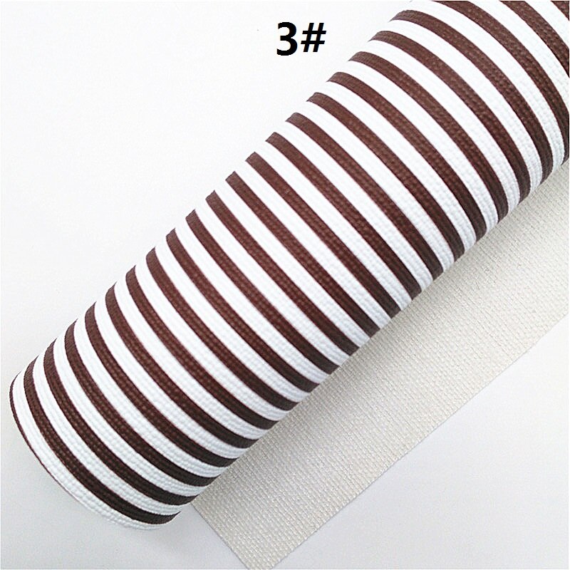 1Pc 21X29CM Strepen Faux Leer Stof, Synthetisch Leer Stof Lakens, Pu Leer Voor Maken Bows Leosyntheticodiy T311: 3