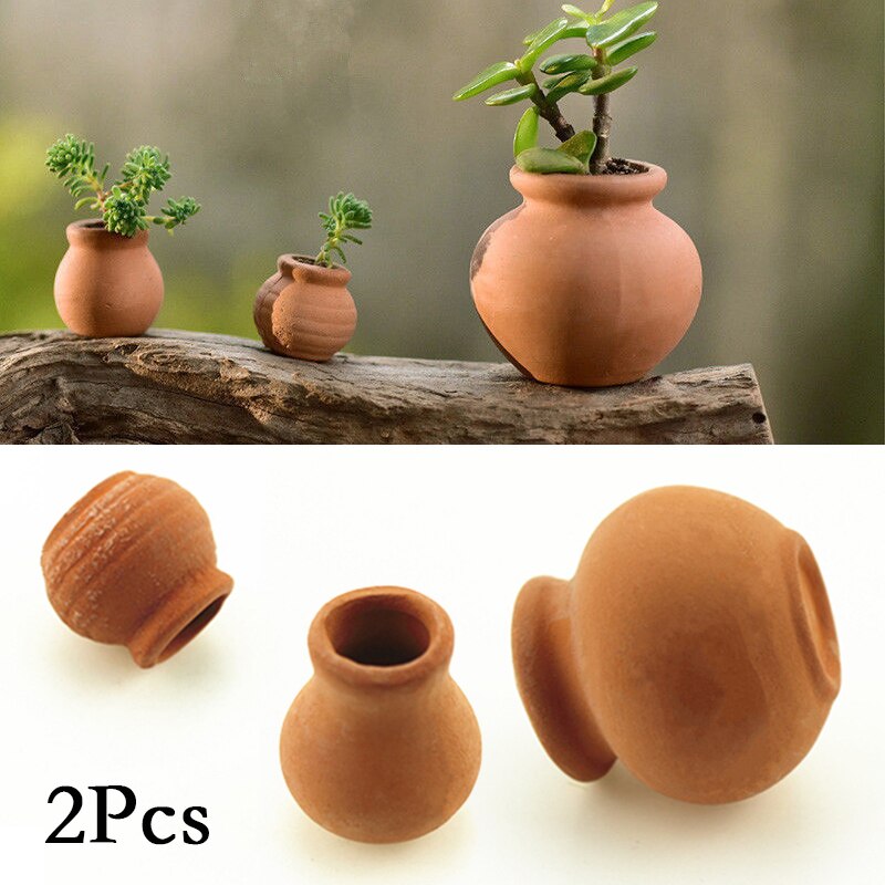 2 STUKS Kleine Mini Terracotta Pot Klei Keramische Aardewerk Planter Cactus Bloempotten Succulent Kwekerij Potten