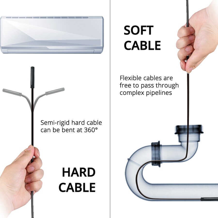 WIFI Endoscope Camera 8MM Mini Waterproof Wire Borescope 1M 2M 3.5M 10M IP68 8LED Inspection Camera For Android PC IOS Endoscope