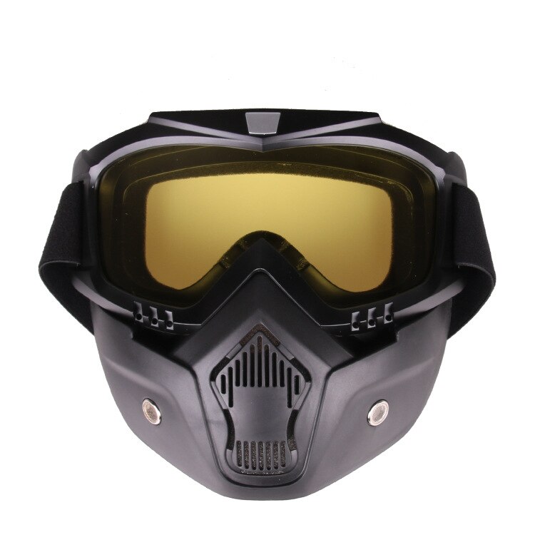 Motorcross masker bril stof fiets herorider motorbril oculos gafas met afneembare retro motormasker bril: 4