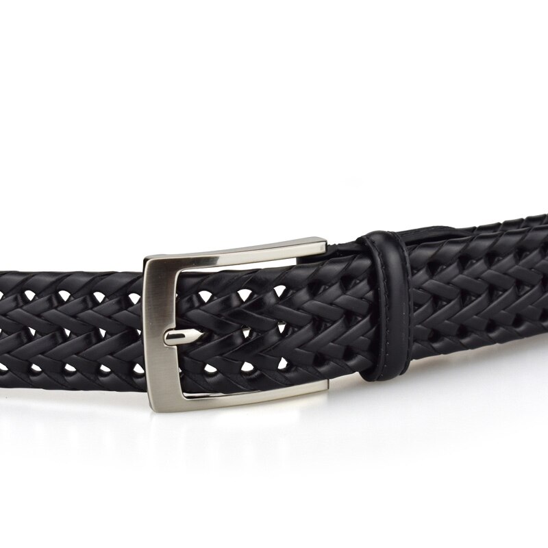 Heren leren riem met gesp, verstelbare riem, luxe vrijetijdsriemen met metalen gesp voor heren, herenriemen