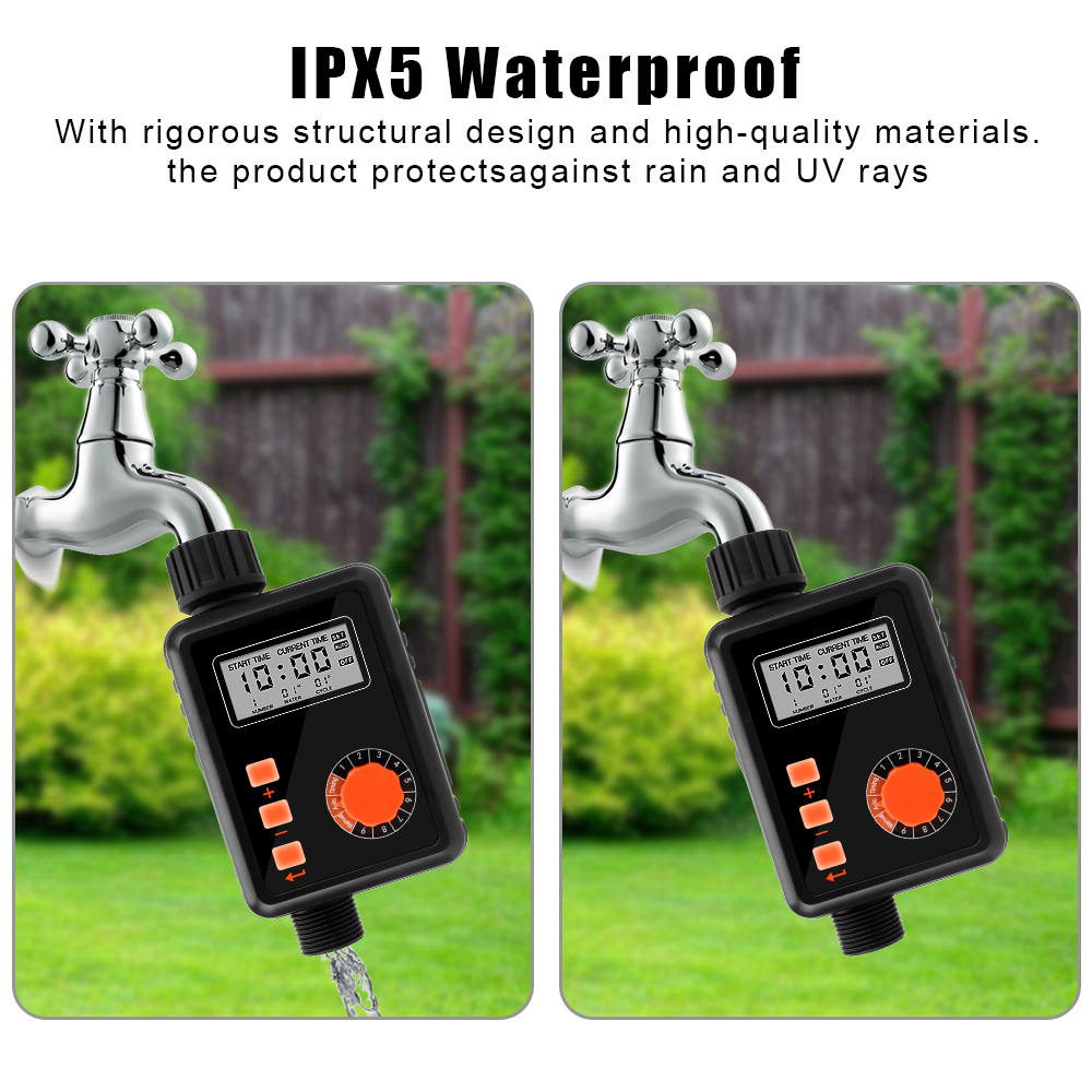With LCD Screen Sprinkler Controller Automatic Irrigation Water Timer 9 Separate Timing Program Electronic Irrigation Regulator