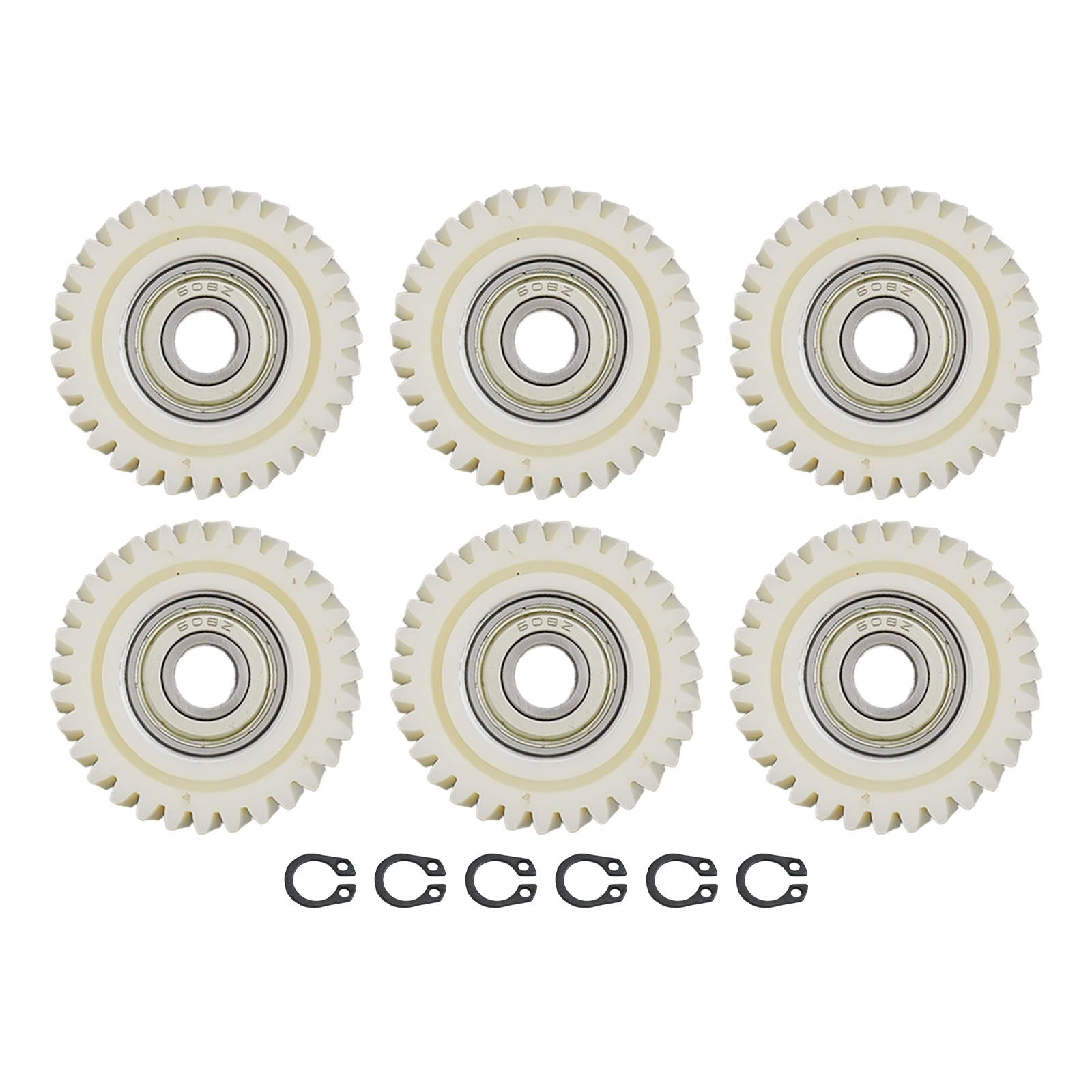 Kit d'embrayage d'engrenage de moteur de vélo électrique, nylon pour engrenage hélicoïdal, engrenage planétaire de moteur de moyeu, roulement 608, accessoire de cyclisme, 31T, 35T, 36T, 6 pièces