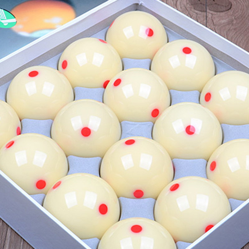 Cue Ball with 6 Red Dots Standard Pool-billiard White Cue Training Ball RW