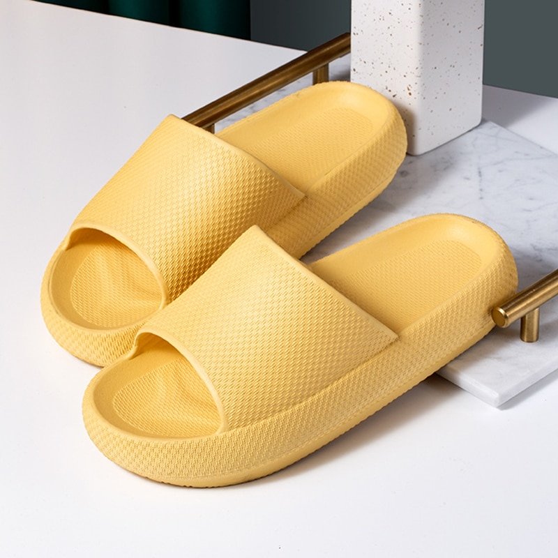 Thick Sole Home Women Slippers 4.5cm Heel Ladies Platform Flat Shoes Non-slip Living Room Indoor Slides Women Slippers