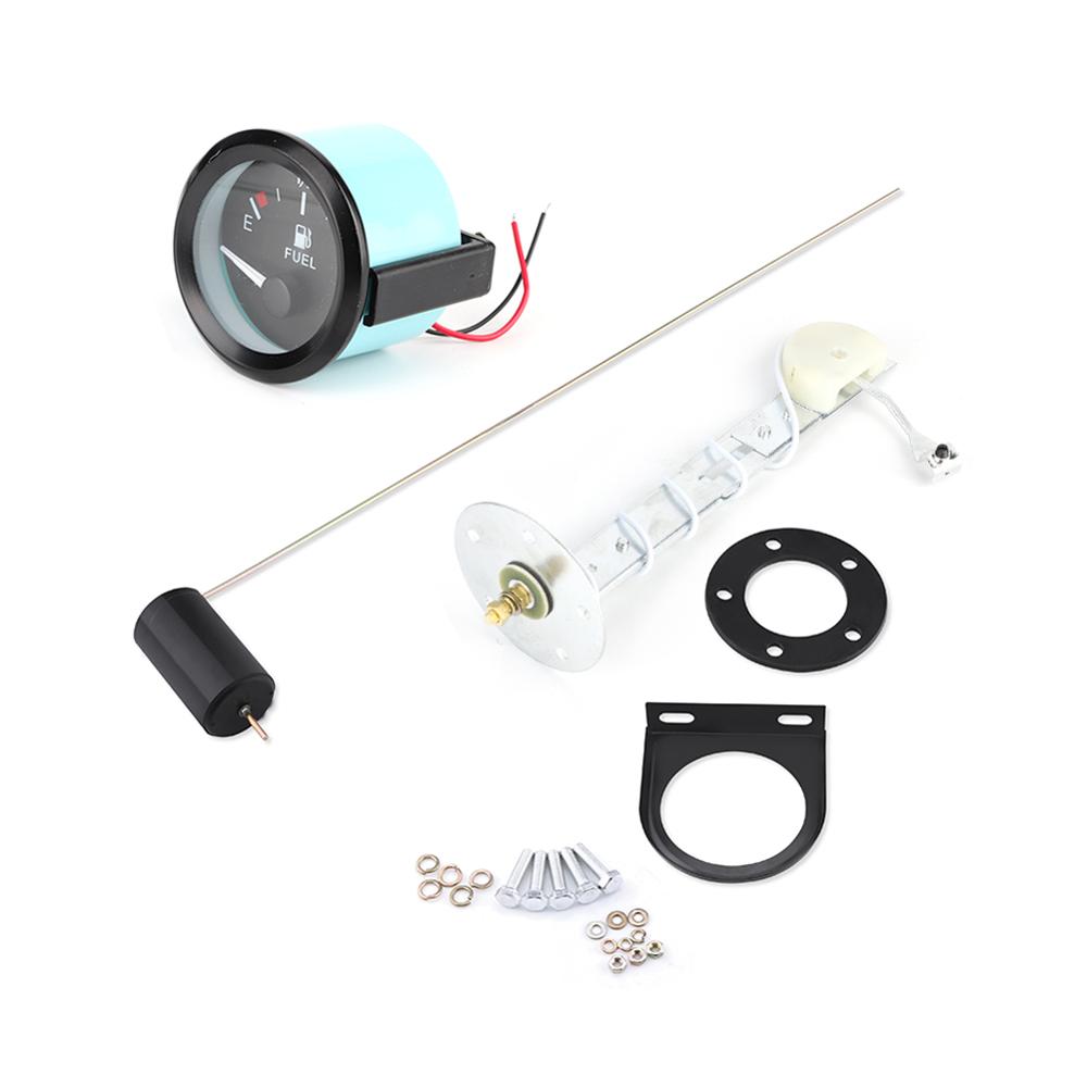 52mm Car Fuel Level Gauge LED Digital E-1/2-F Range Meter with Fuel Sensor Universal LED Fuel Gauge Car-Styling