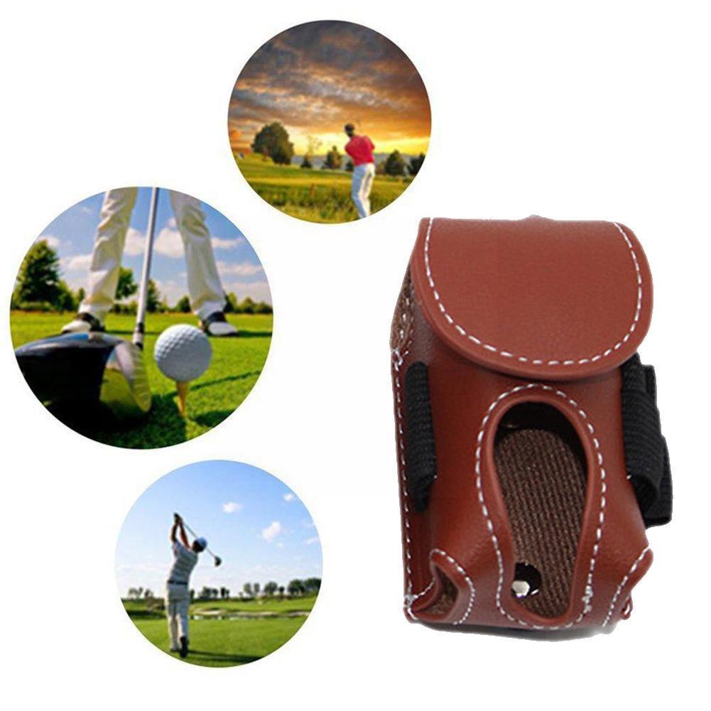 Mini Pocket Leather Golf Ball Storage Pouch Portable Bag Container Holder Waist Waist Golf Mini Storage Golf Bag Ball E3G3