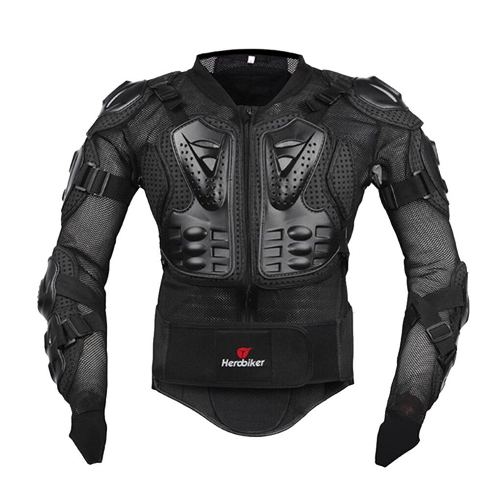 HEROBIKER Elastic Full Body Motorcycle Armor Protective Jacket Spine Motocross Armor Vest Chest Gear Clothing Protection S- 3XL