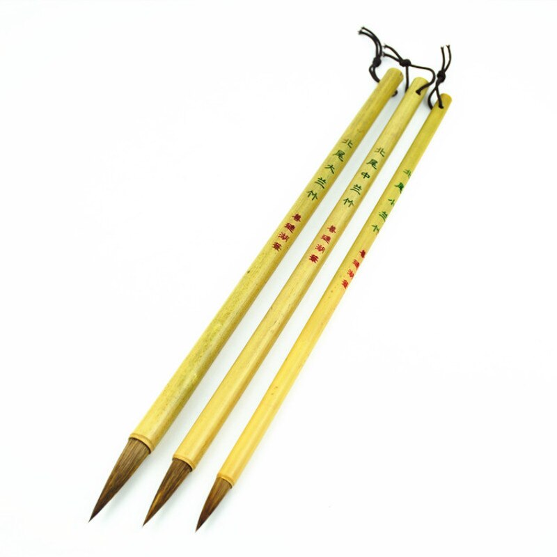 Horse Hair Chinese Calligraphy Brush Pen Woolen Hair Regular Script Brush Pen Weasel Hair Chinese Watercolor Painting Brush Set