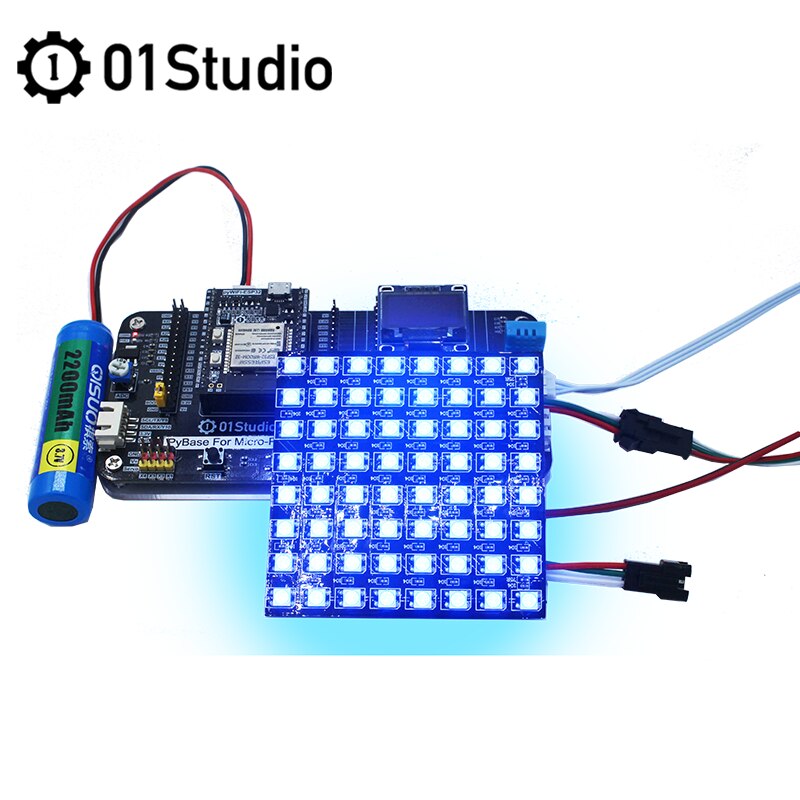 01Studio Rgb Pixel Scherm Neopixel WS2812B Python Microbit Micropython Accessoire
