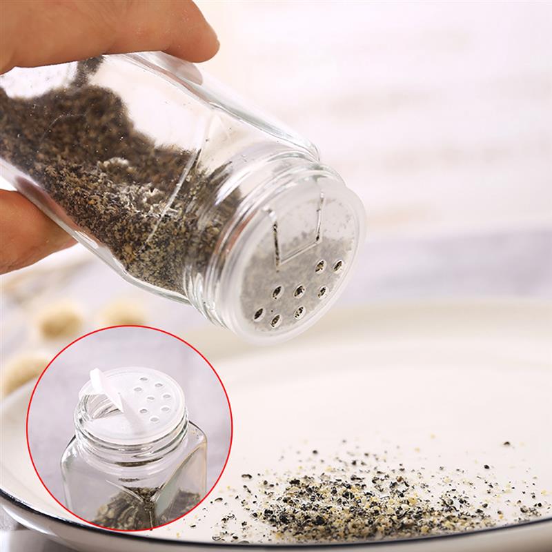 2/4Stck Verdicken Glas würzen Salz Pfeffer Schüttler Gewürz Glas Kann BBQ Werkzeug Würze Krug Flaschen Menage Container gewürz Shaker
