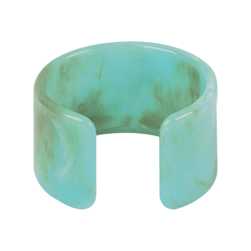 GuanLong-brazalete Vintage de resina para mujer, pulsera abierta, joyería de , brazalete grande geométrico ancho de acrílico para niña: color-4