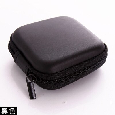 Portable Travel Electronic SD Card USB Cable Earphone Phone Charger Accessories Bags for Phone Data Organizer Bag Case: square Black