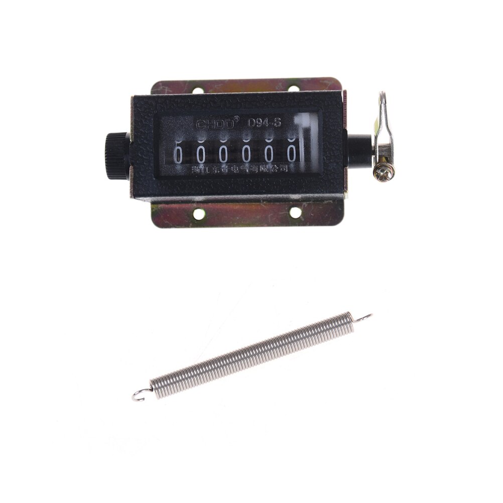 Metal + Plastic D94-S 6 Digit Resettable Mechanical Pulling Count Counter