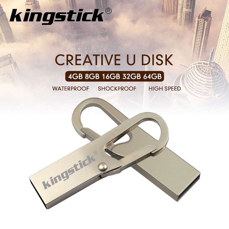 Kingstick High Speed USB-Stick Metall Pen Drive 16GB 32GB 64GB 128GB 256GB Usb-Sticks wasserdichte USB Stick 3,0 Memory Stick