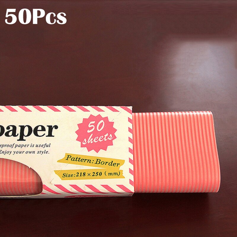 50 teile/los Wachs Papier Food Grade Food Fett Papier Wrapper Wrapper Papier für Sandwich Hamburger Frites Ölpapier Backen Werkzeuge