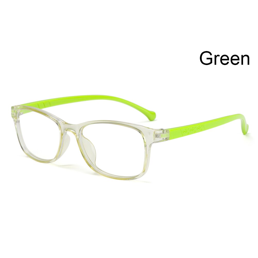 1Pc Anti-Blauw Kids Bril Jongens Meisjes Draagbare Ultra Licht Frame Computer Oogbescherming Brillen Vision Care Bril: Type2-Green