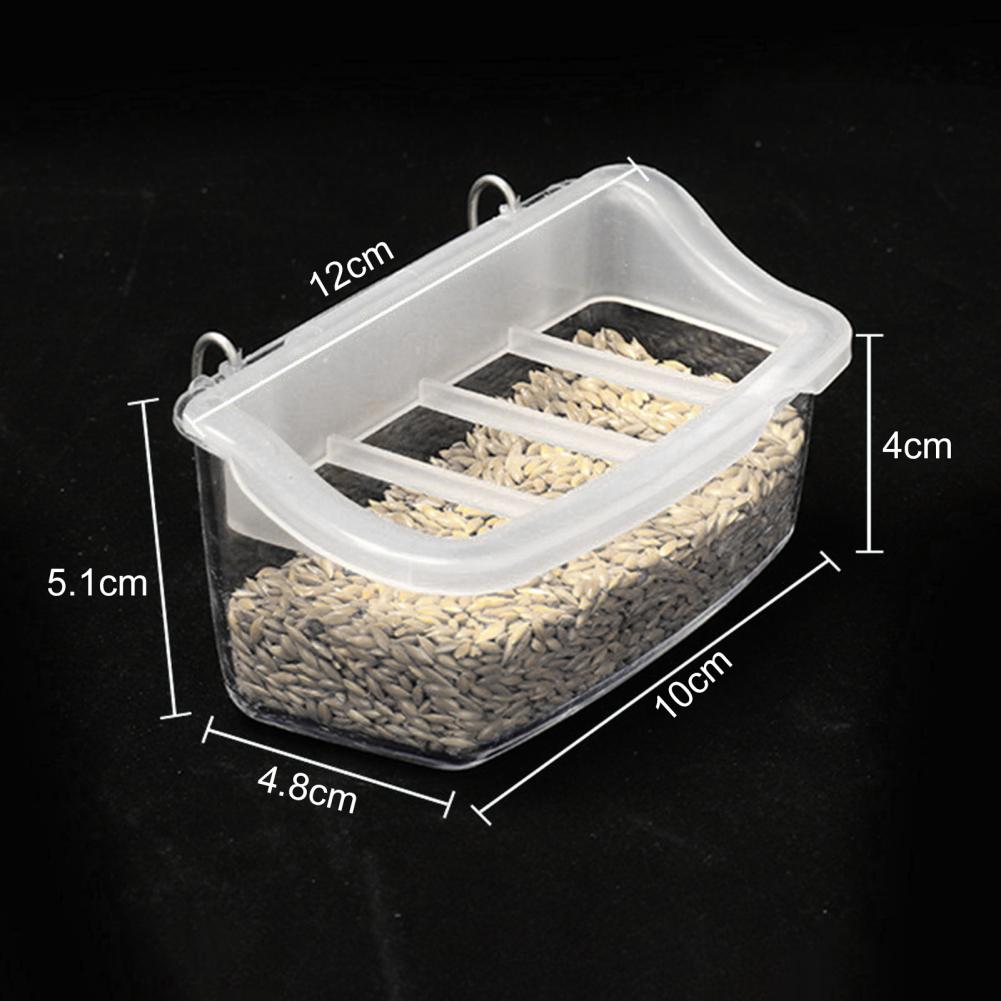 Hler-Mangeoire à oiseaux transparente avec grille anti-éclaboussures, mangeoire à oiseaux durable, accessoire pour animaux de compagnie