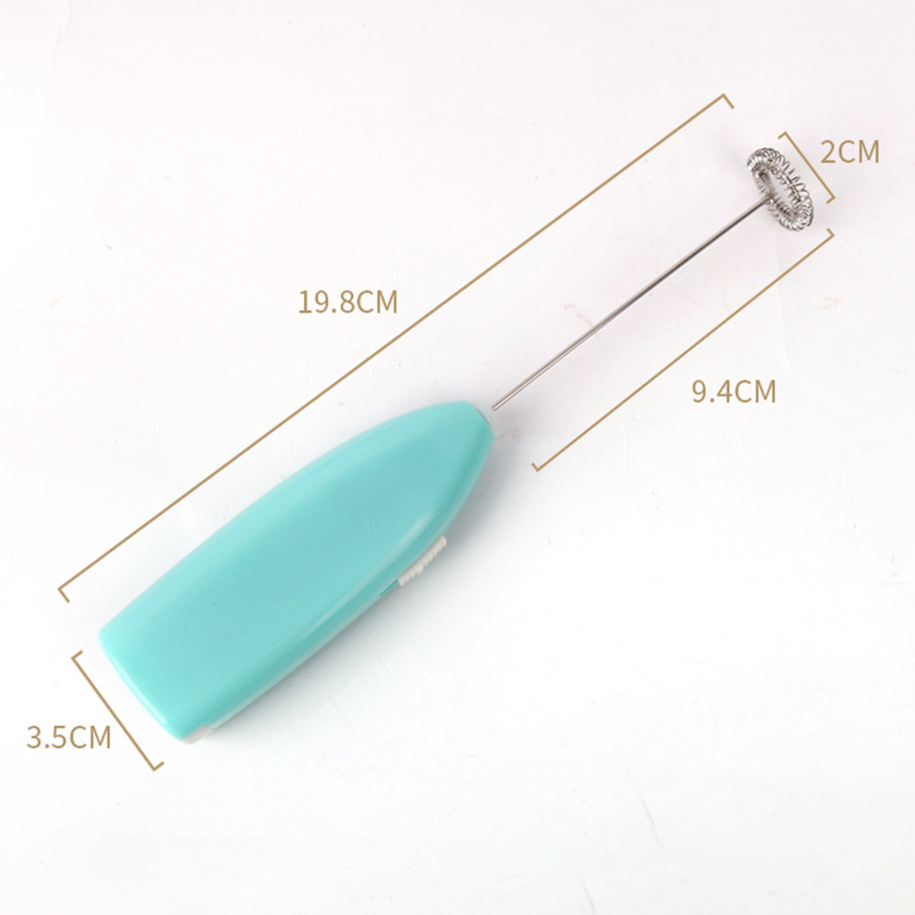 Electric Eggbeater Milk Drink Coffee Mixer Blender Egg Beater Battery Powered Frother Stirrer Cooking Baking Tools Kitchen Tools: Blue