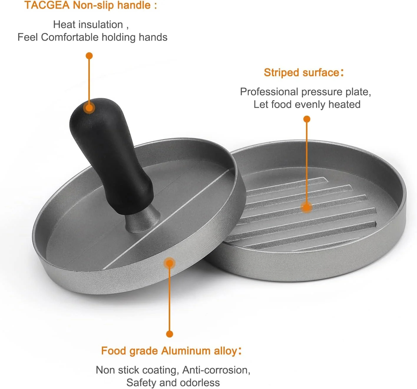 Burger presse Antihaft-Hamburger Einfügen tchen hersteller mit Wachspapier Aluminium Burger Hersteller für Küchen Grill
