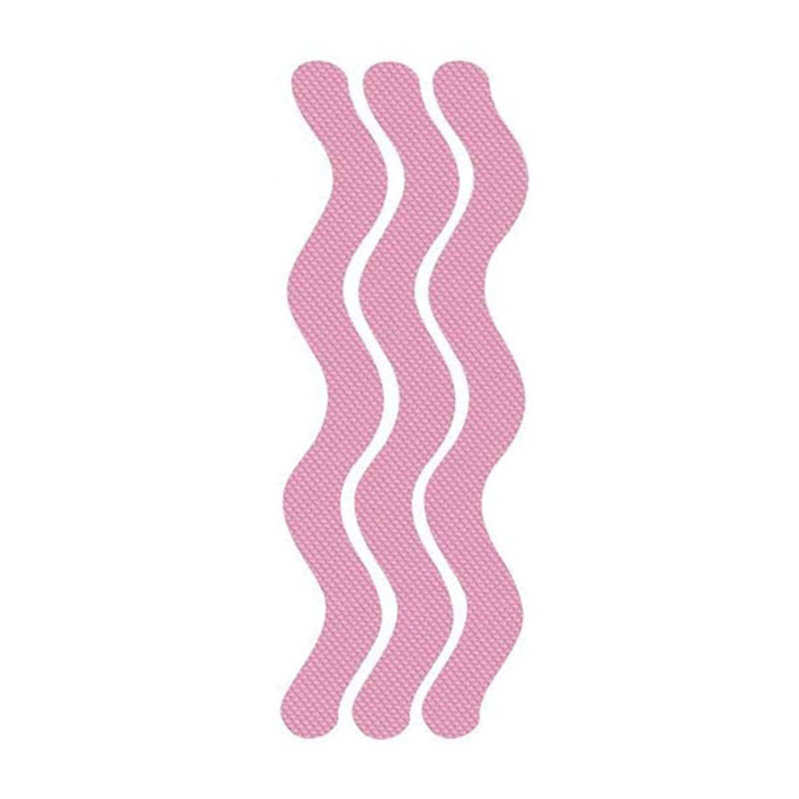 24Pcs S Wave-shaped Non-slip Strip Crushed Stone Texture Safety Transparent Bathroom Accessory