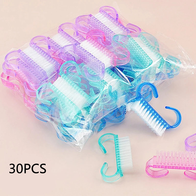 Brosses à ongles en plastique, mélange de documents, livres de récurage à la main, nettoyeur de poussière, outils de manucure doux, 10/1 pièces: plum