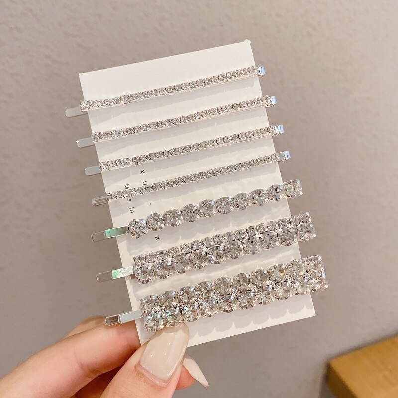 FACEINS Parola delle Donne della Clip di Strass Tornante Femminile Temperamento Coreano Lato Pinze Fata Accessori Per Capelli Top Tornante Jewelryl: 10