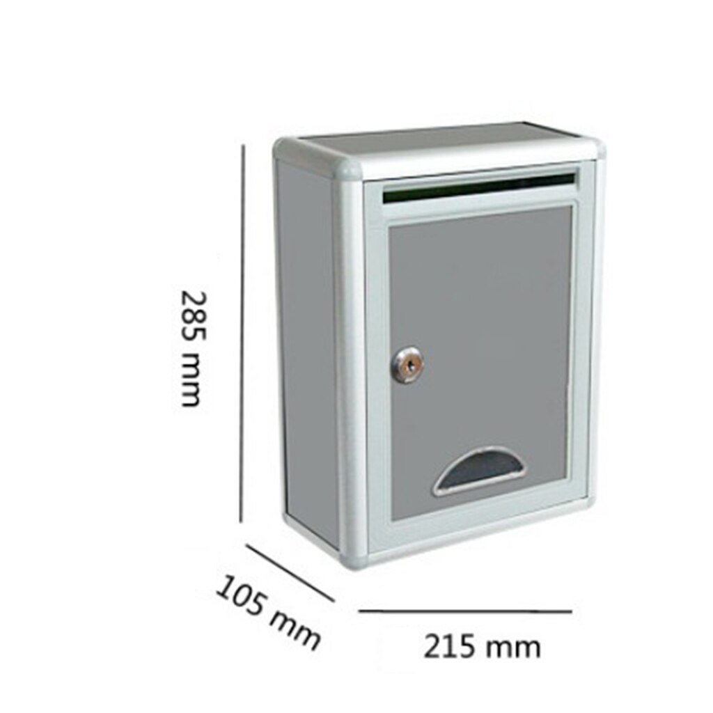 2pack Wall Mount Lockable Mailbox Outdoor Aluminium Alloy Home &amp; Office Business Parcel Box Packages