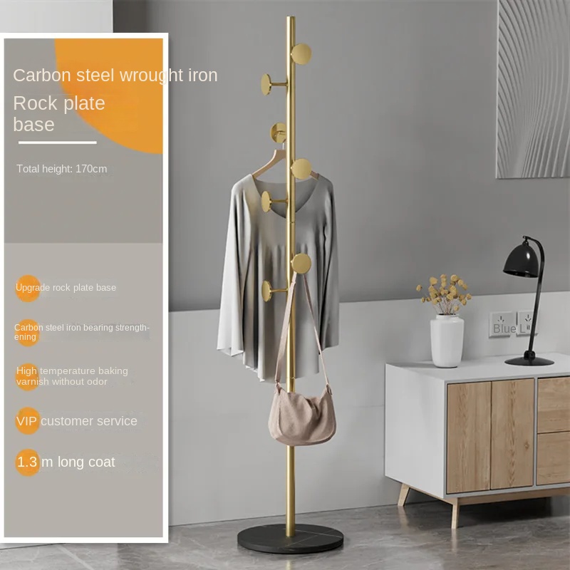 Luxe Kapstok Vloer Staande Kleerhanger 7 Haken Multifunctionele Opberghoed Organizer Handtassen Woonaccessoires Boom Hanger: Black