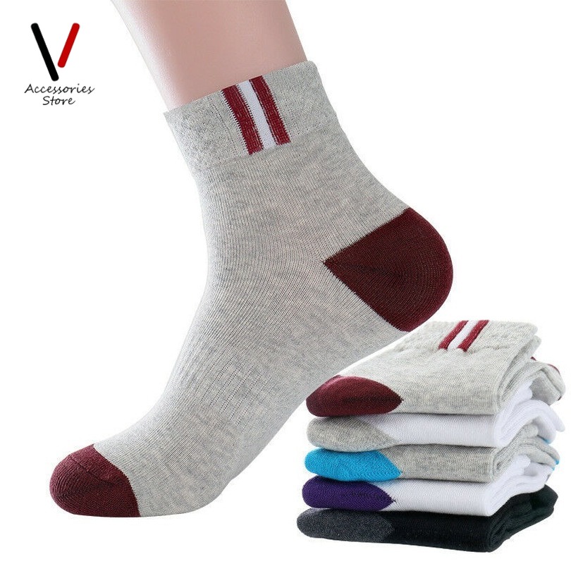 Chaussettes longues en coton pour hommes, 5 paires = 10 pièces, chaussettes de sport, souples et respirantes, confortables et respirantes