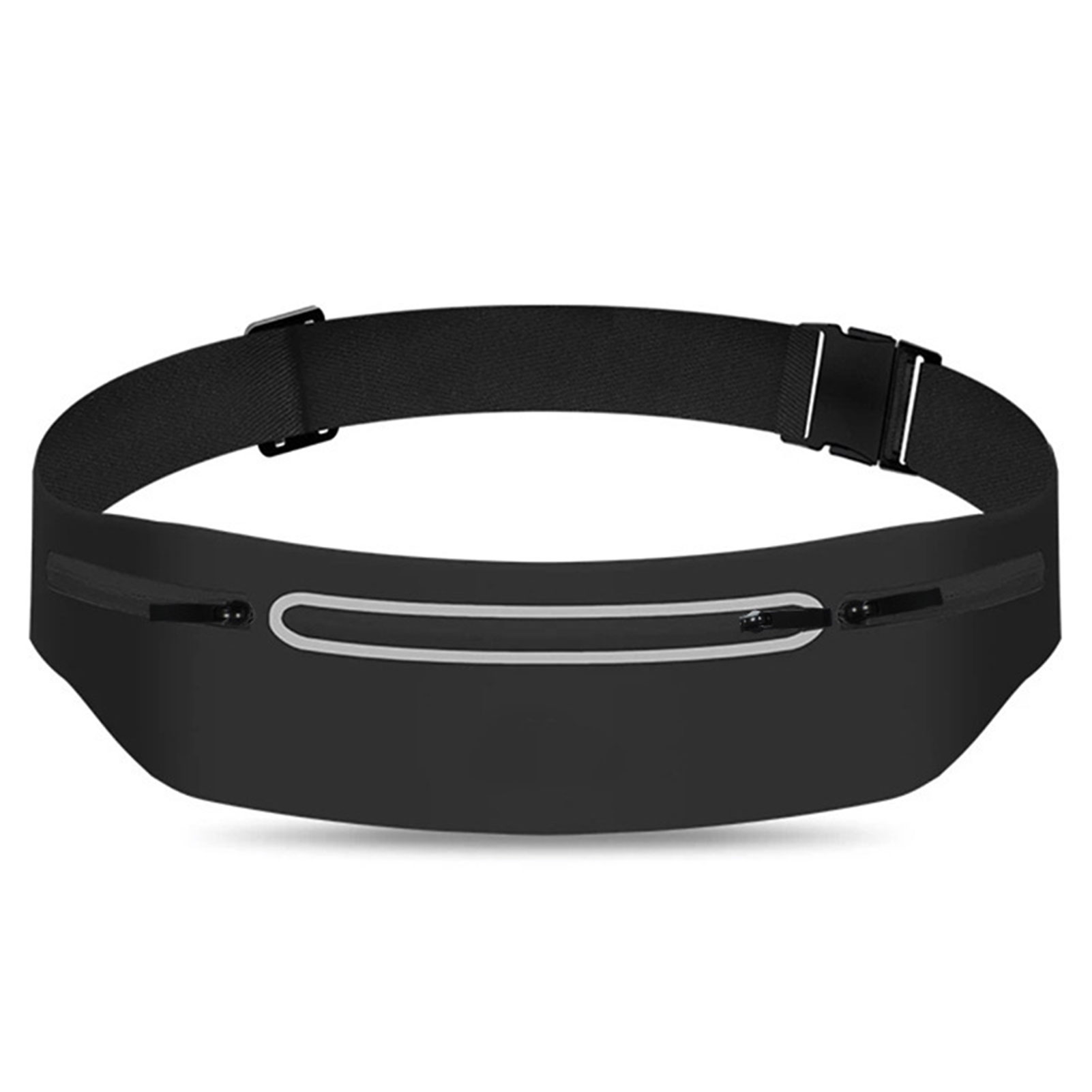 Waterdichte hardloopheuptas Verstelbare riem Heren Dames Slanke hardlooptassen Draagbare buitenkant Joggen Gym Sport Mobiele telefoon: witte kleur