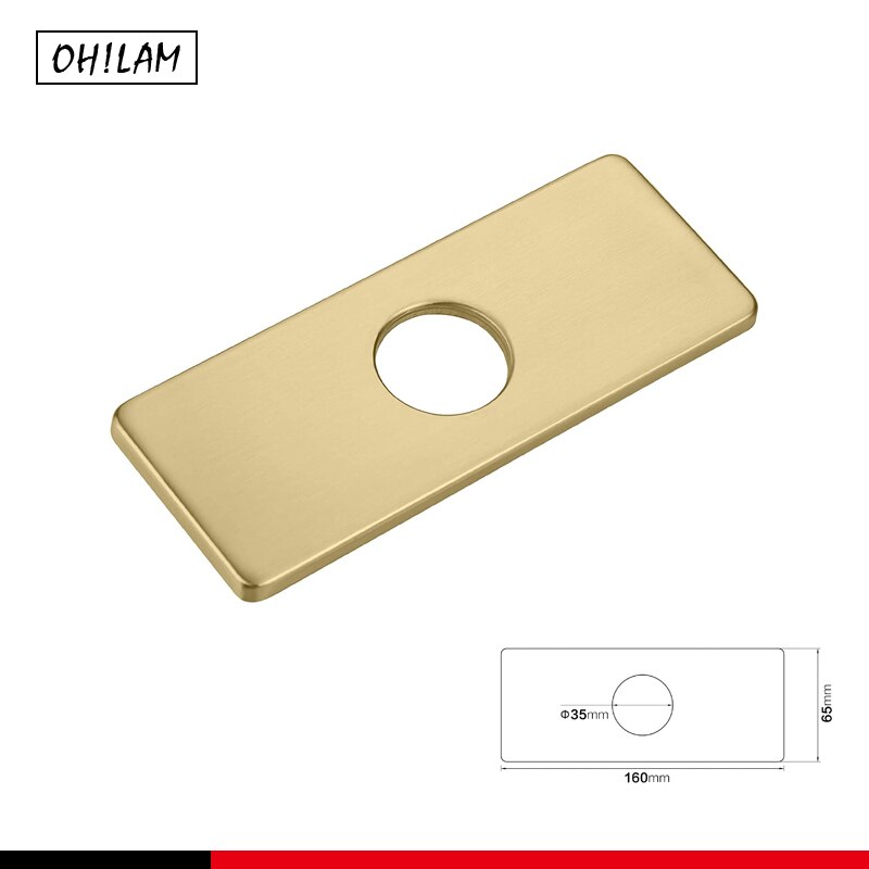 6 &quot;Chrome Circulaire Kraan Plaat Rozet Geschikt Voor 4 Inch Sink 3-Naar-1 Gat Badkamer Vanity wastafelmengkraan Cover Dek Plaat: A-GD