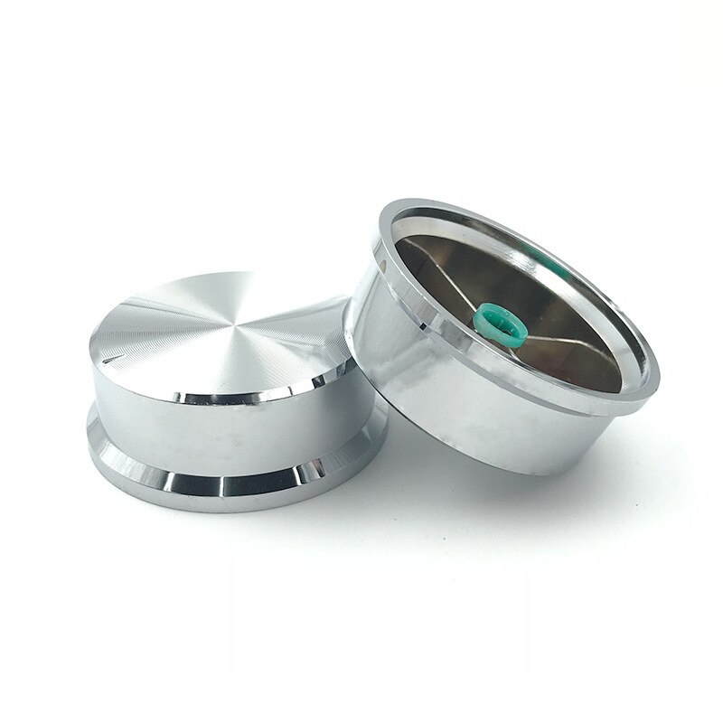 Silver Plate Volume Control Rotary Knobs For 6mm Dia. Knurled Shaft Potentiometer