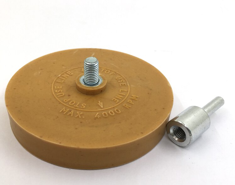4 zoll 100mm Bohrmaschine Adapter Aufkleber Entfernung Anti kratzen Praktische Nadelstreifen Schnell Radiergummi Rad Gummi Effektive Glatte Auto