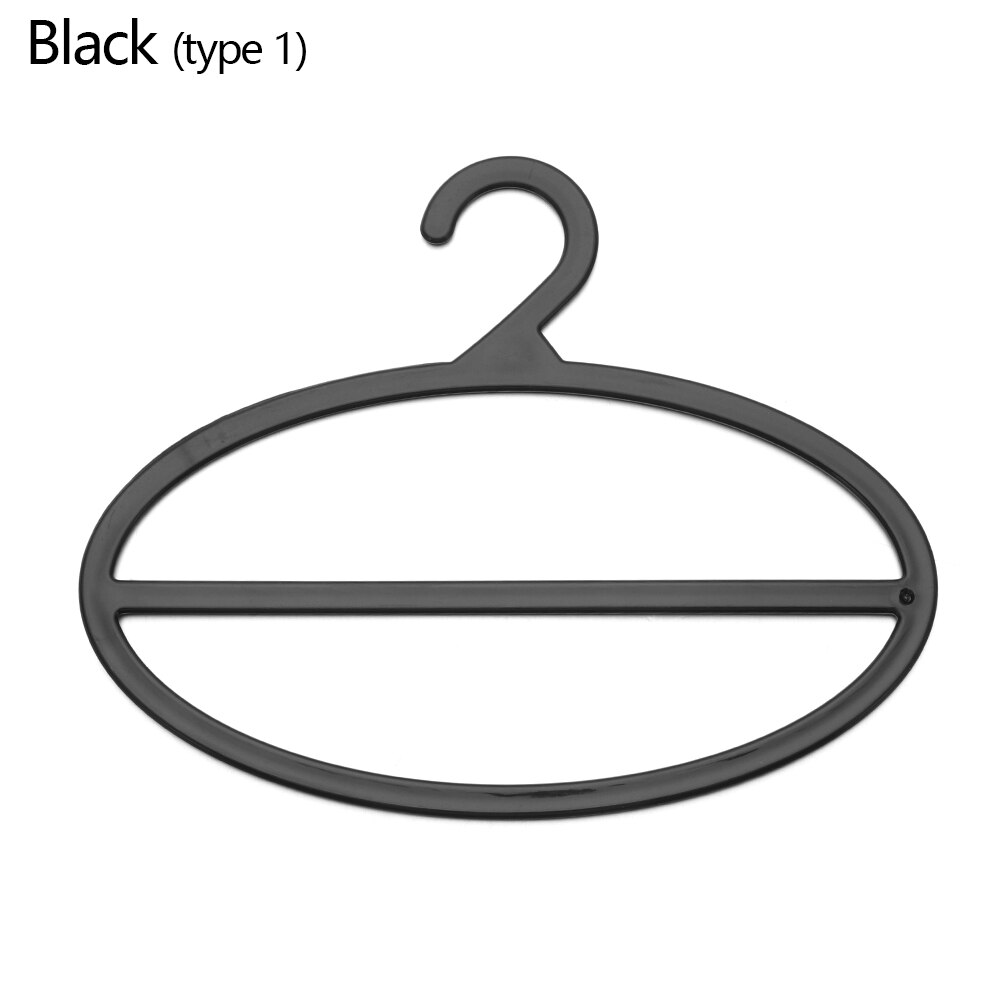 Circle Shape Shawl Scarf Hanger Multifunctional Coat Belt Tie Clothes Display Shelf Space Saving Organizer Plastic Storage Holde: type 1 black