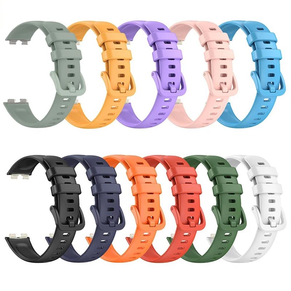 Silicone Strap for Huawei Band 9 Watchbands Replacement Bracelet Accessories for Huawei Band 8 Screen Protector Bumper Watchband