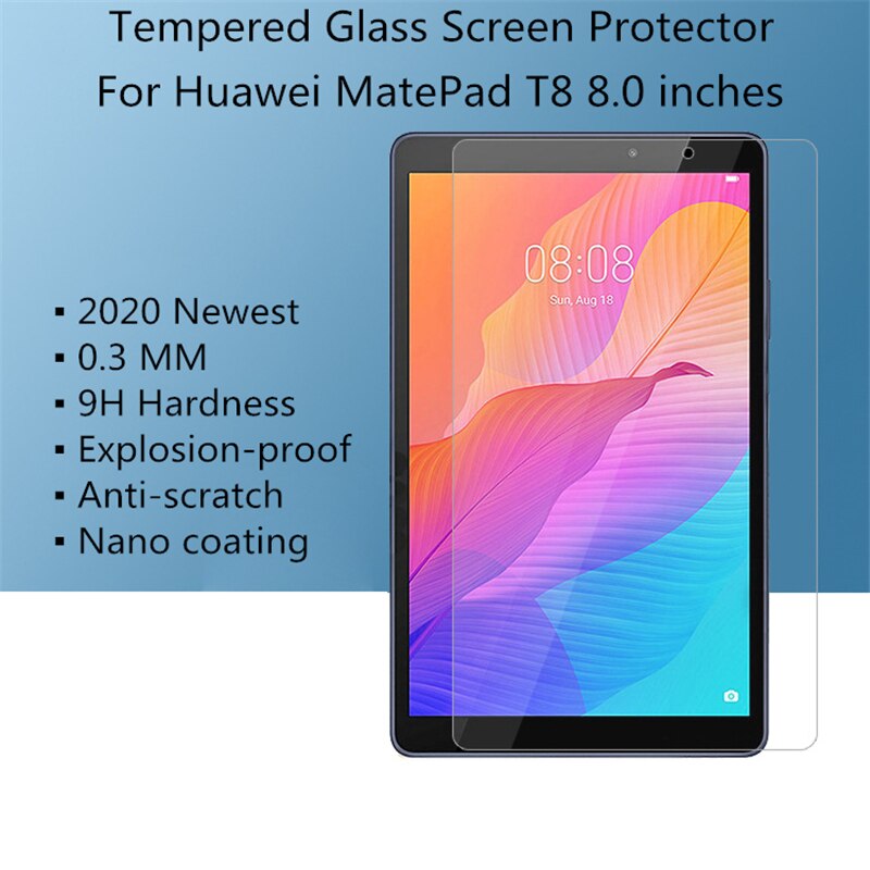 Voor Huawei MatePad T8 8.0 inches Gehard Glas Screen Protector 9H T 8 8 "Tablet Beschermfolie Voor kobe2-L03 KOB2-L09