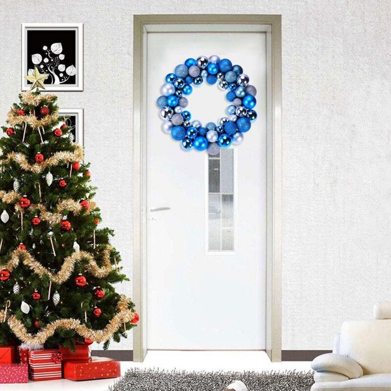 Jul boll krans vacker jul krans dörr vägg krans dekoration prydnad krans xmas dekor dörr