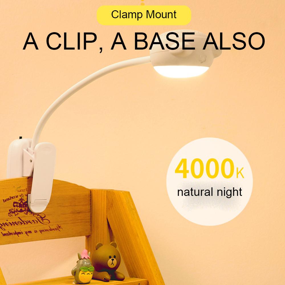 Rechargeable Clip-on Study Light Gooseneck 12 LEDs Dimmable with Bluetooth Speaker Functionspeaker clip light