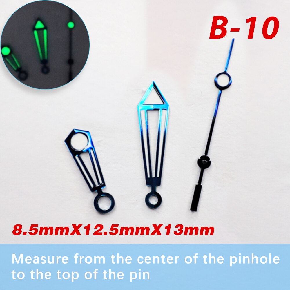 watch accessories, super bright green and blue watch hands, suitable forsuitable 8215，3804，8200，2813 movement pointer