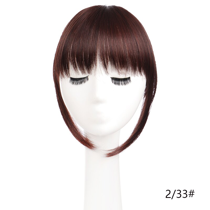 Talang bangs hair extensions flat nett bangs syntetisk klips i hår lugg frynser hairpieces hair extensions for kvinner: 33